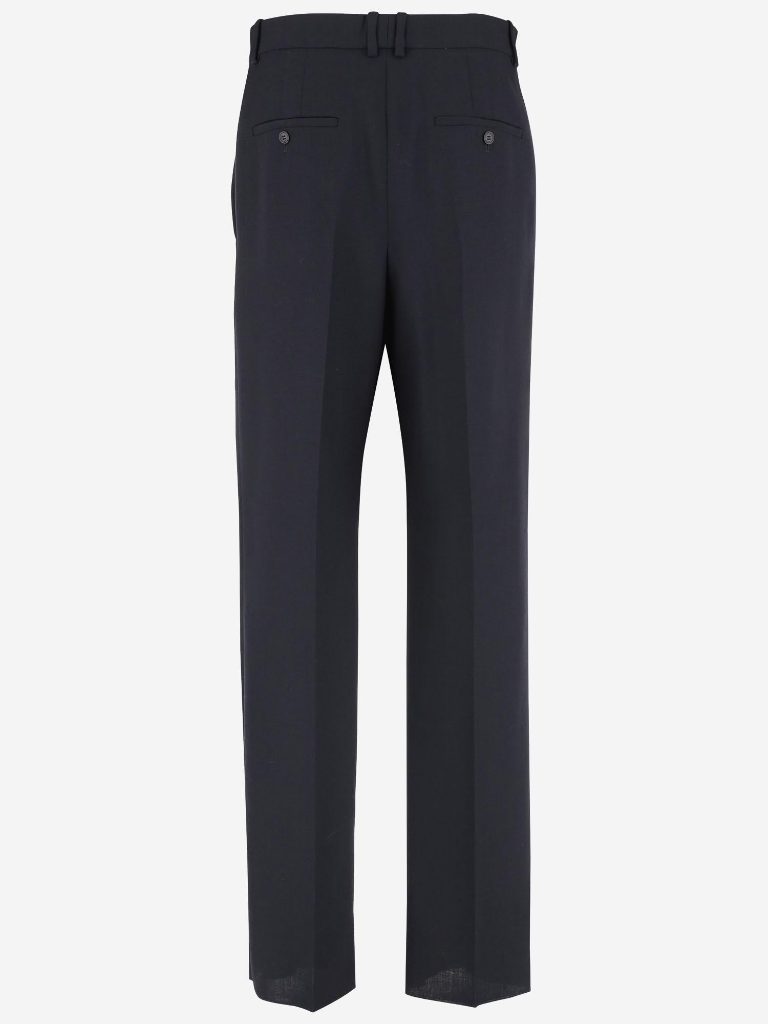 Wool Trousers — Navy