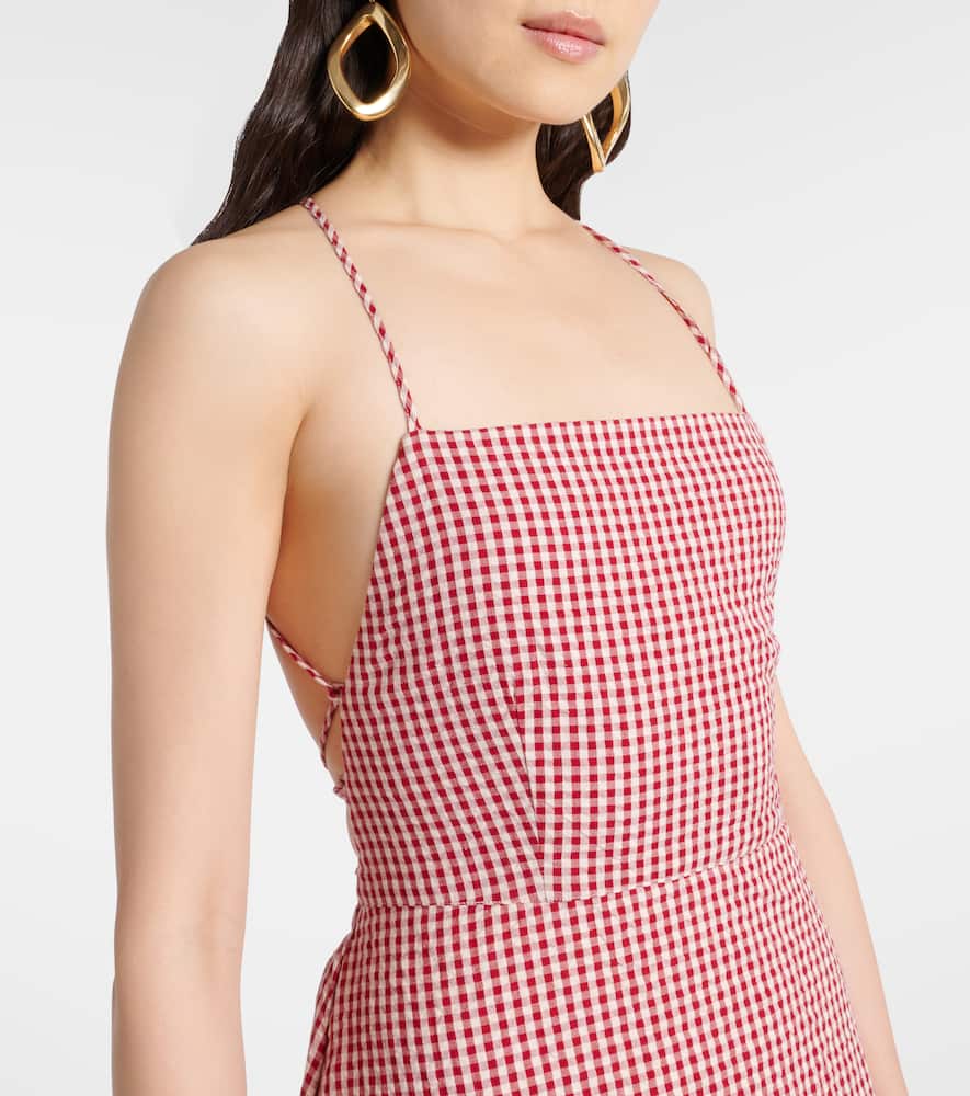 Lori gingham cotton maxi dress