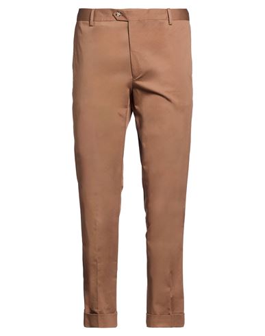 Man Pants Light brown Size 40 Cotton, Elastane
