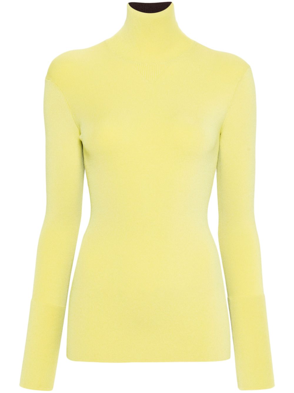 High-neck long-sleeve top - Blue