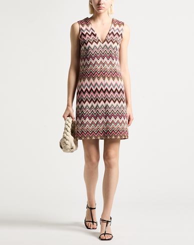 Woman Mini dress Fuchsia Size 10 Cotton, Viscose