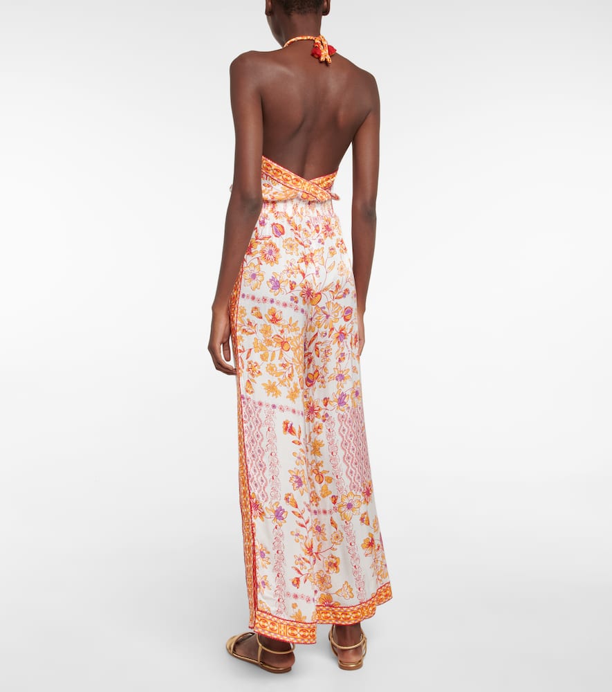 Poupette St Barth Isabelle printed halterneck jumpsuit