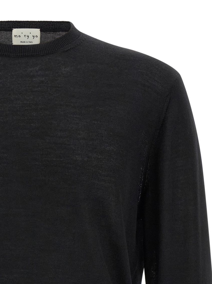 Black Extrafine Mesh Sweater