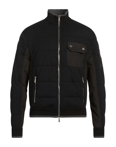 Man Jacket Black Size 38 Polyester, Elastane