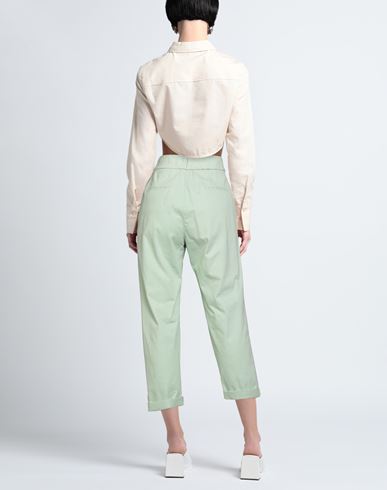 Woman Pants Light green Size 6 Cotton, Elastane