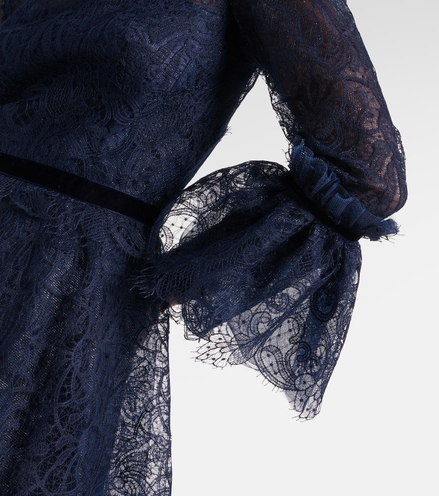 Ruched lace gown