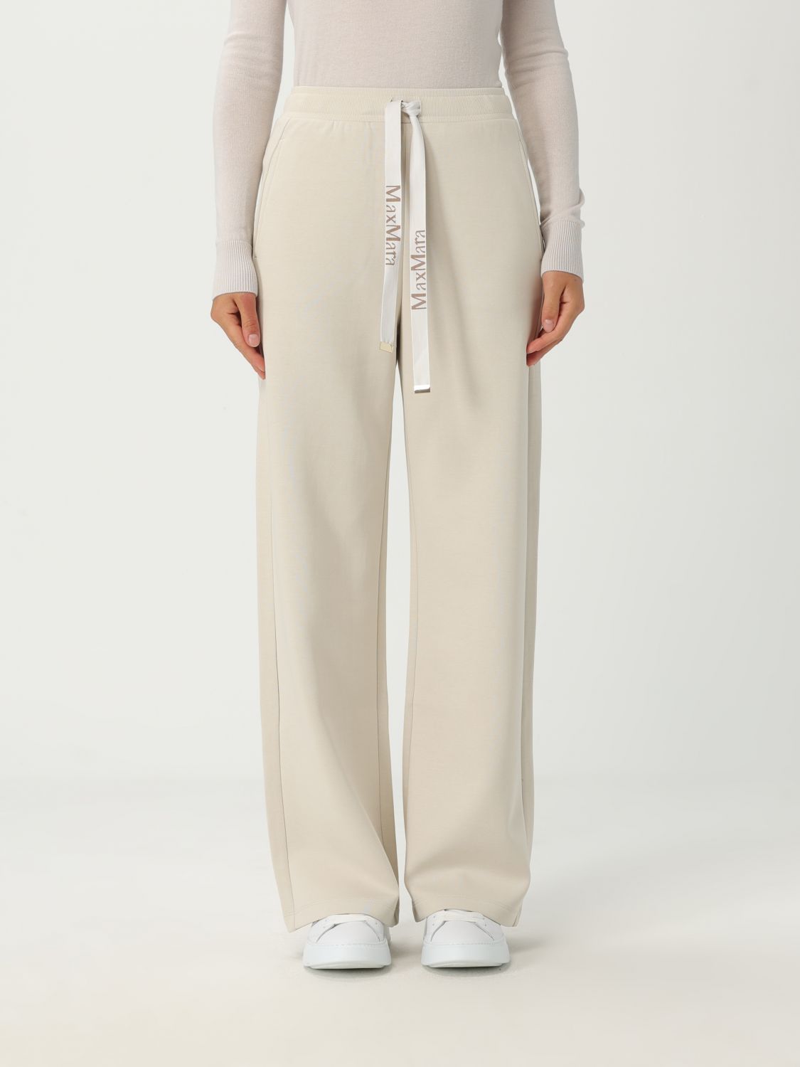 Drawstring-waist track pants - Neutrals