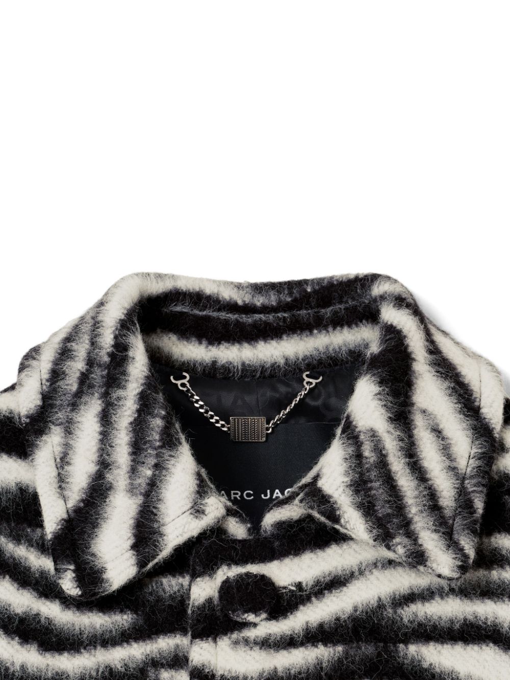 The Zebra brushed coat - Black
