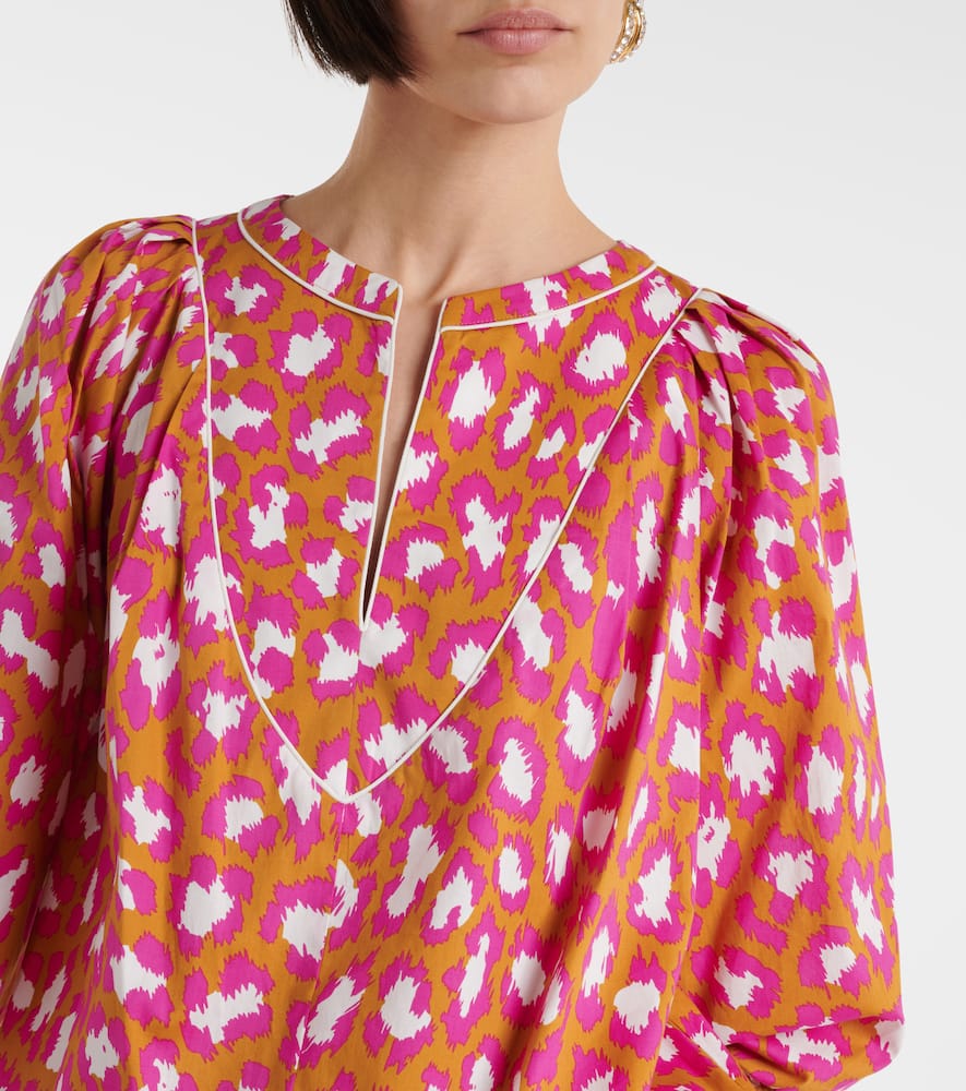 Diane von Furstenberg Juliette printed cotton-blend top