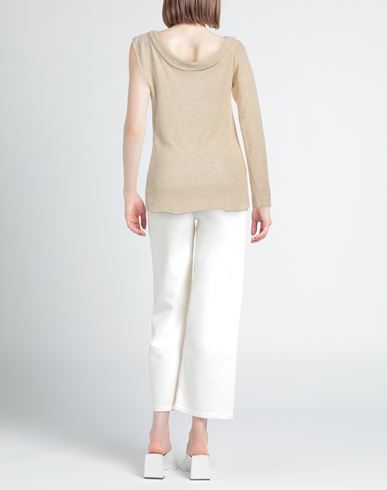 Woman Sweater Sand Size L Cotton, Acrylic