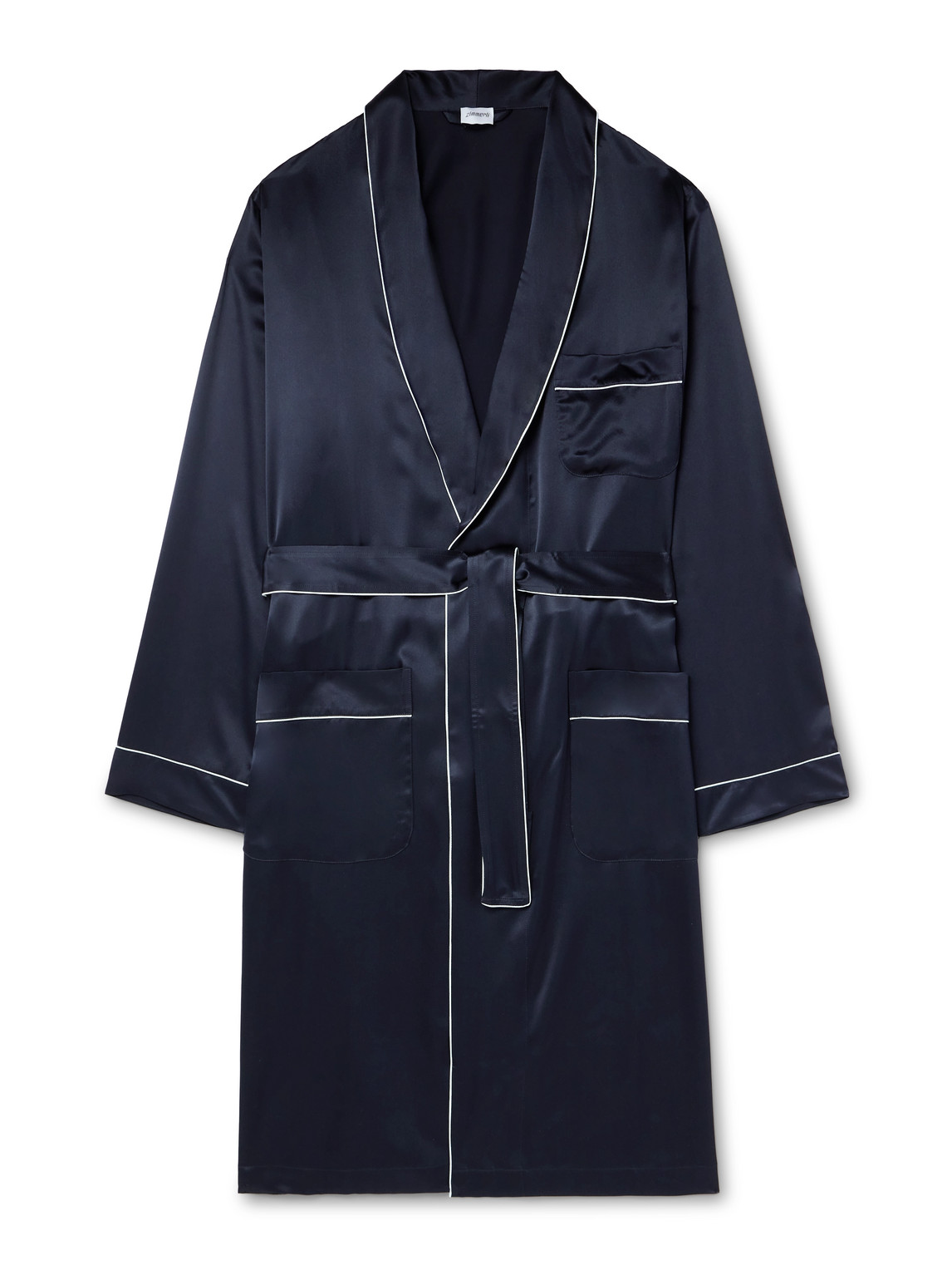 Belted Silk-Satin Robe