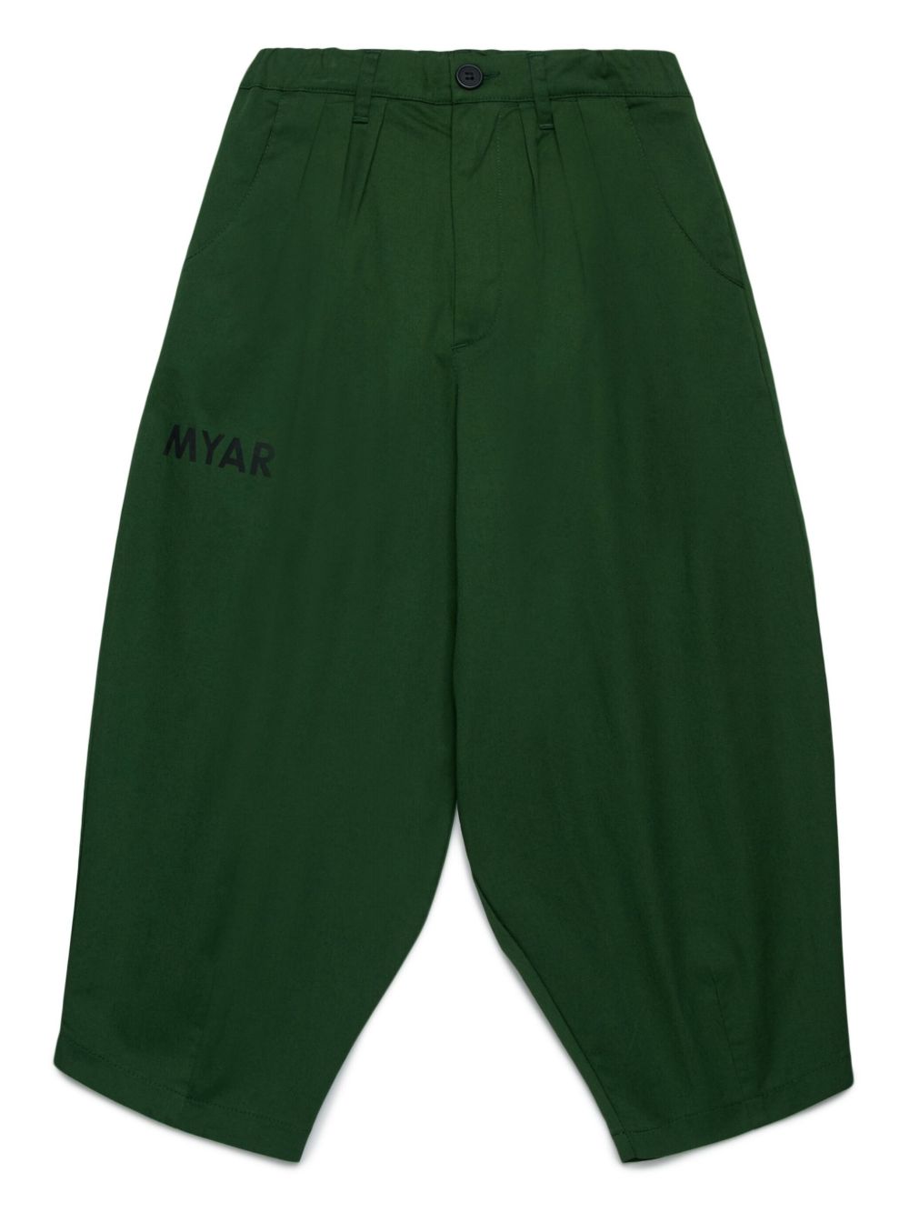 MYAR KIDS pleat-detail trousers - Green