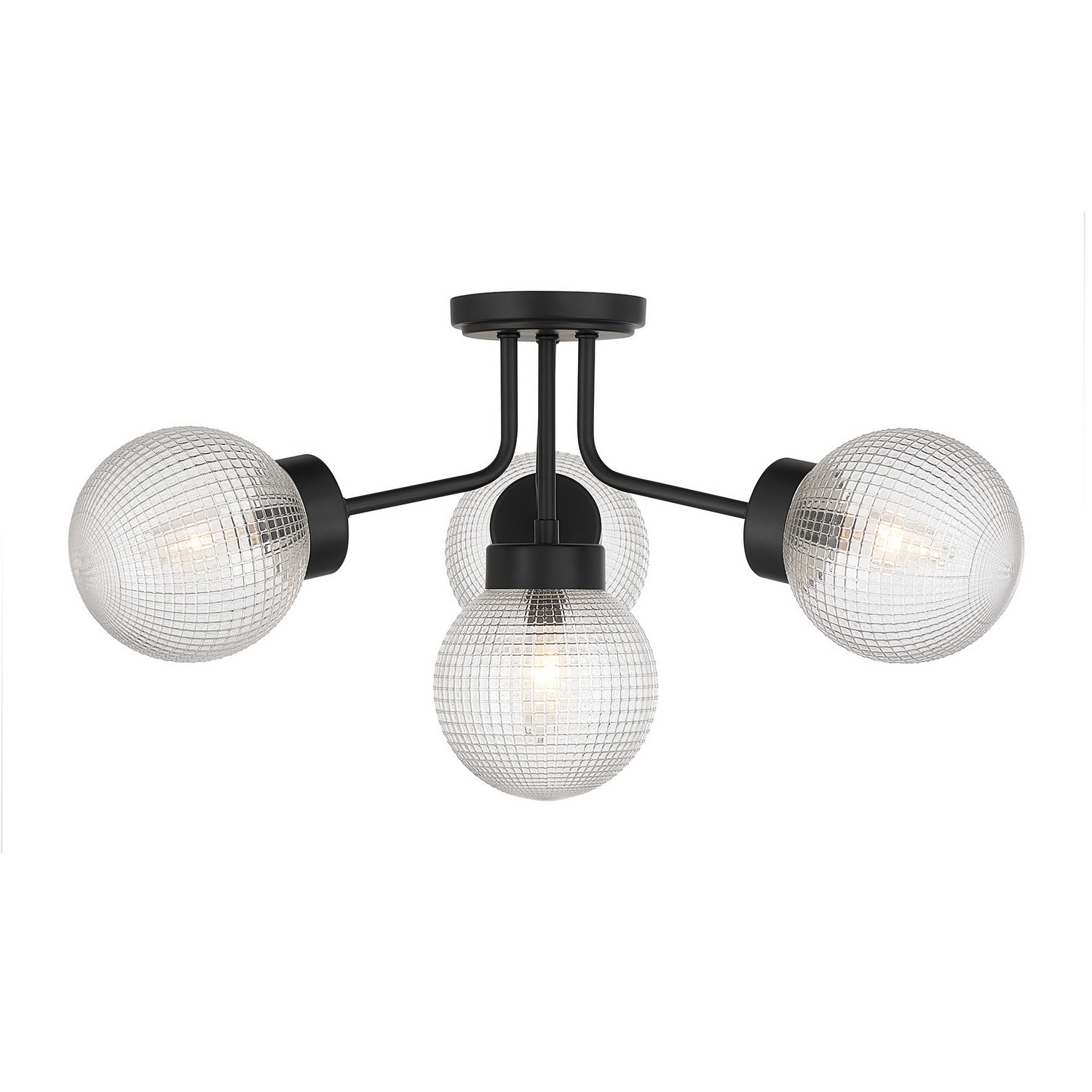 Coral 4-Light Semi-Flush in Matte Black