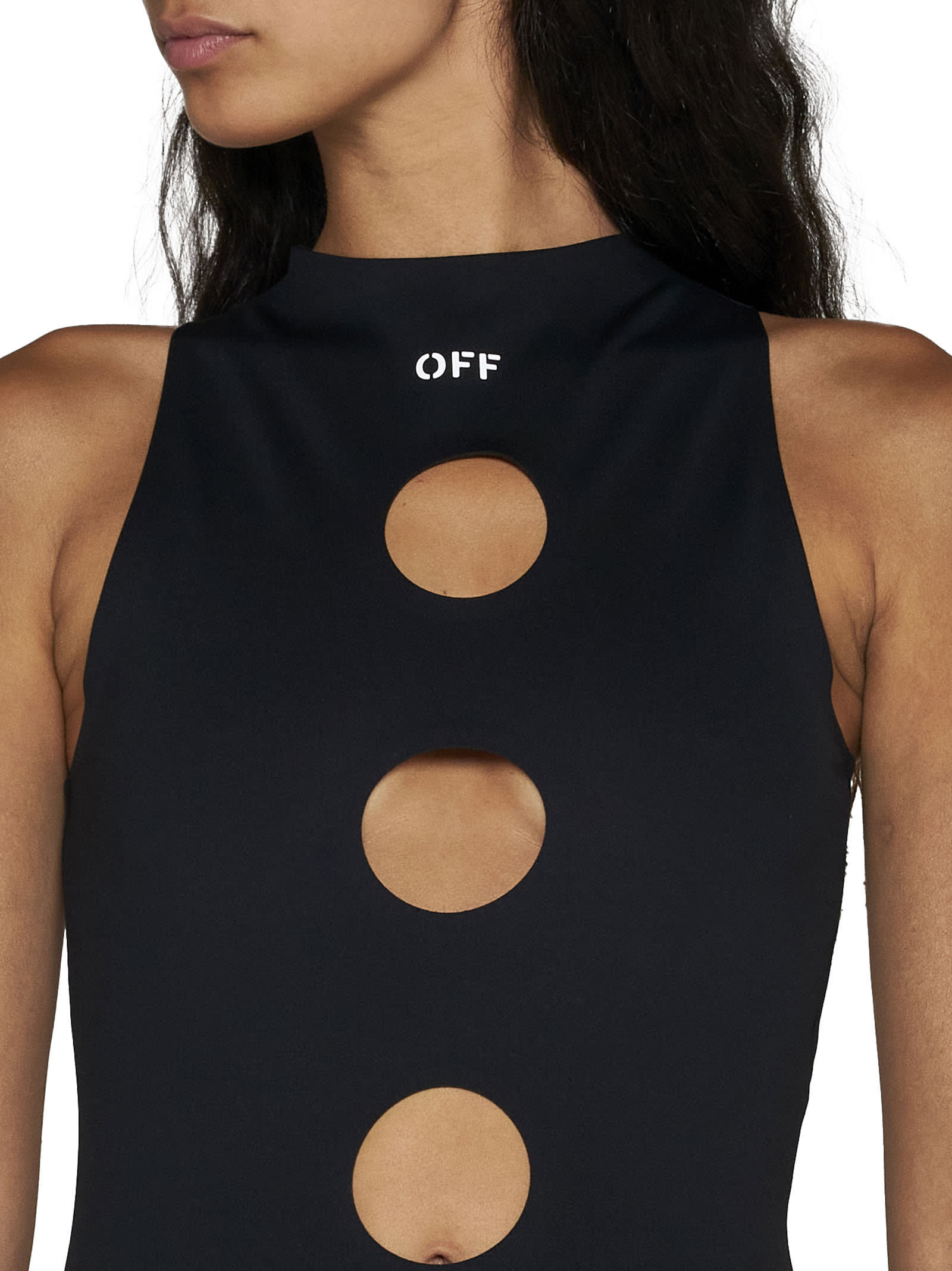 Meteor sleeveless bodysuit - Black