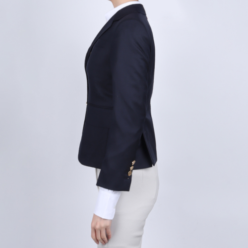 Cropped single-breasted blazer
