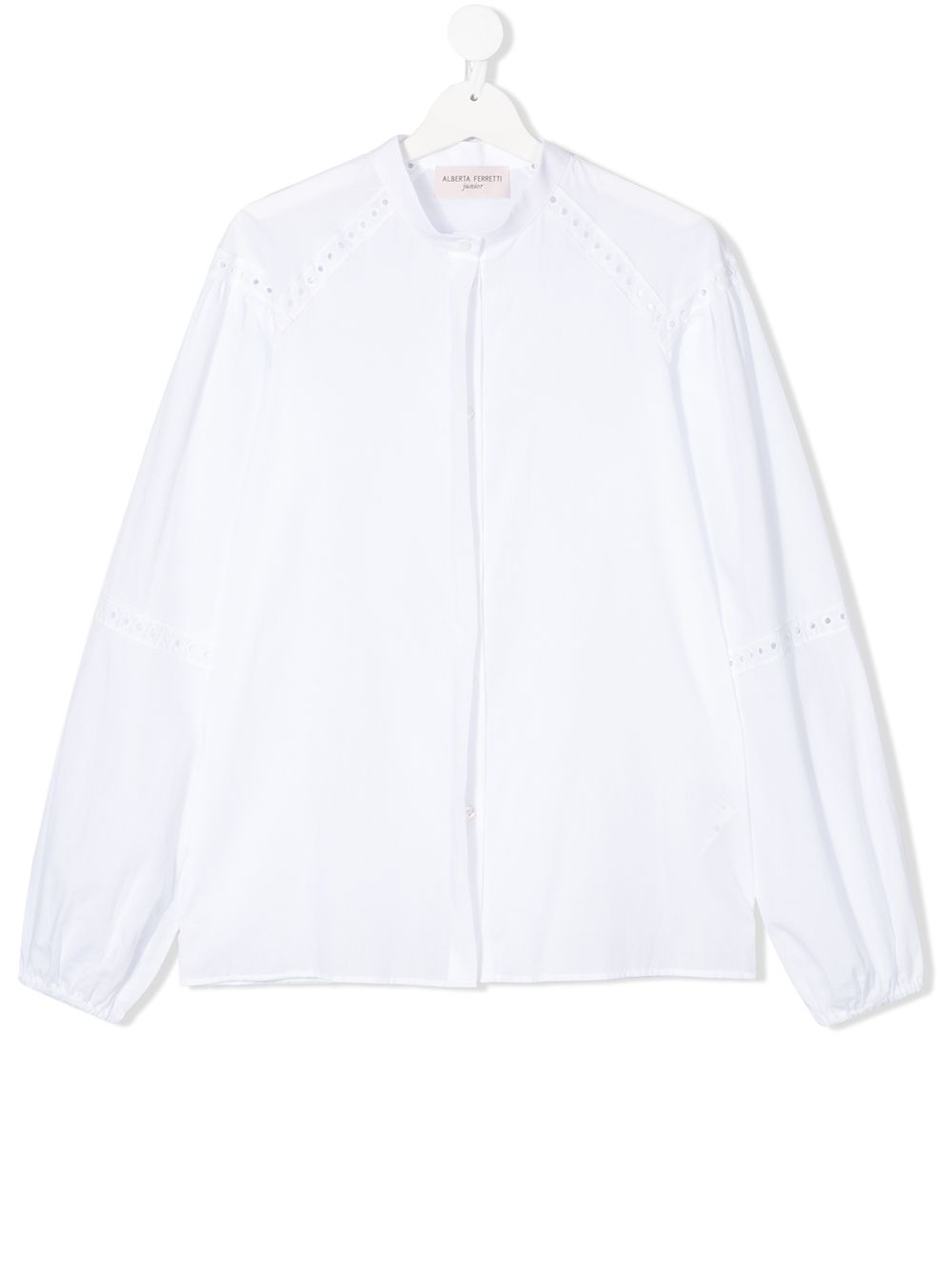 TEEN lace detail blouse - White