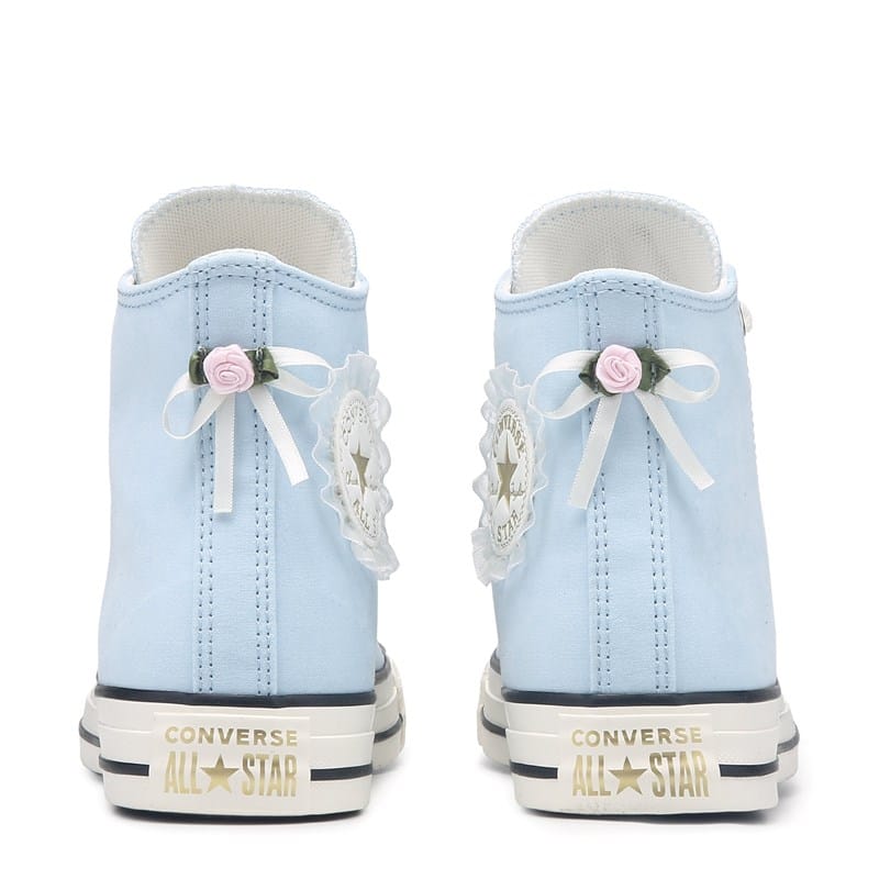 Kids' Chuck Taylor All Star 1v High Top Sneaker Big Kid Shoes (Clear Skies/White)
