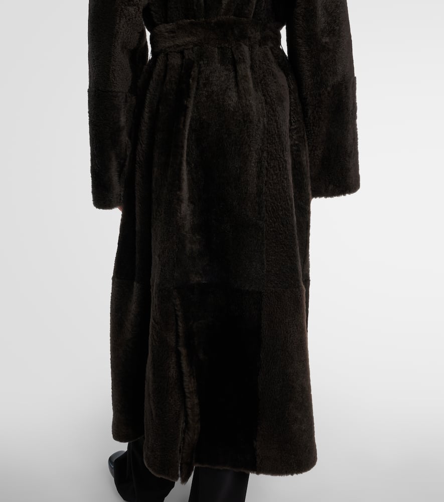 Madelina belted shearling coat