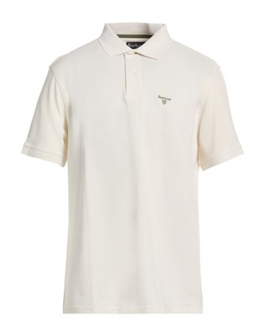 Man Polo shirt Ivory Size S Cotton, Elastane