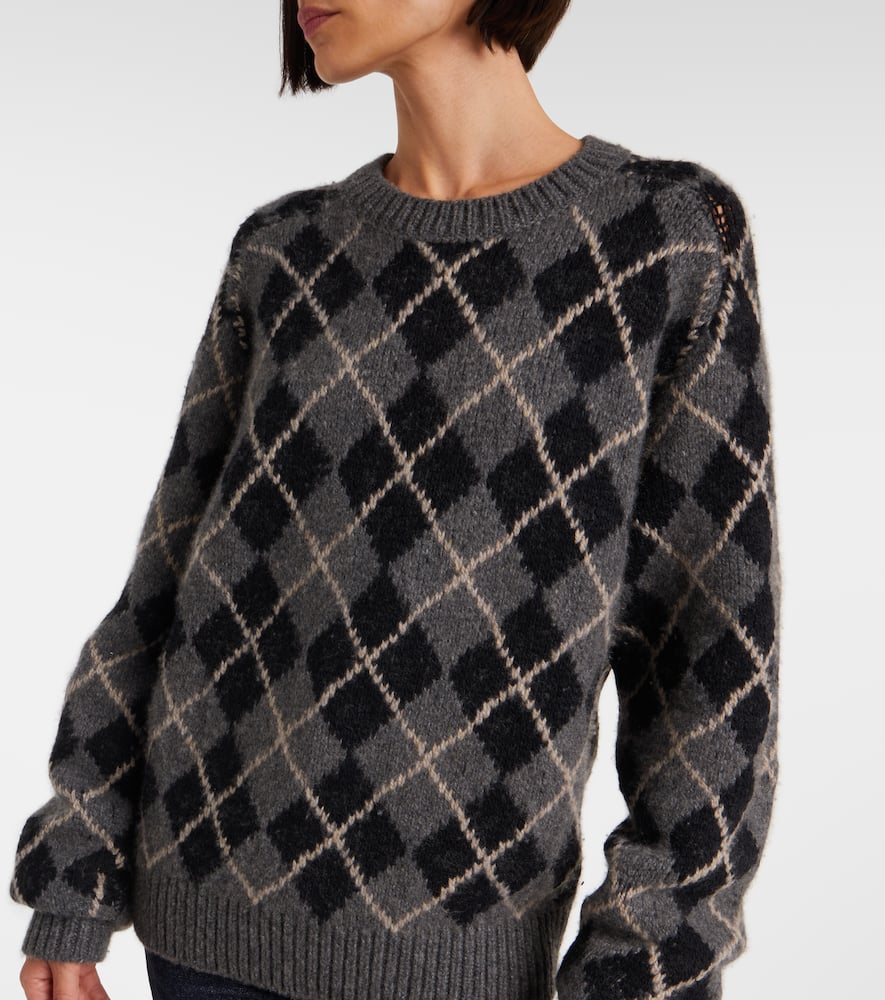 Pratt argyle cashmere sweater