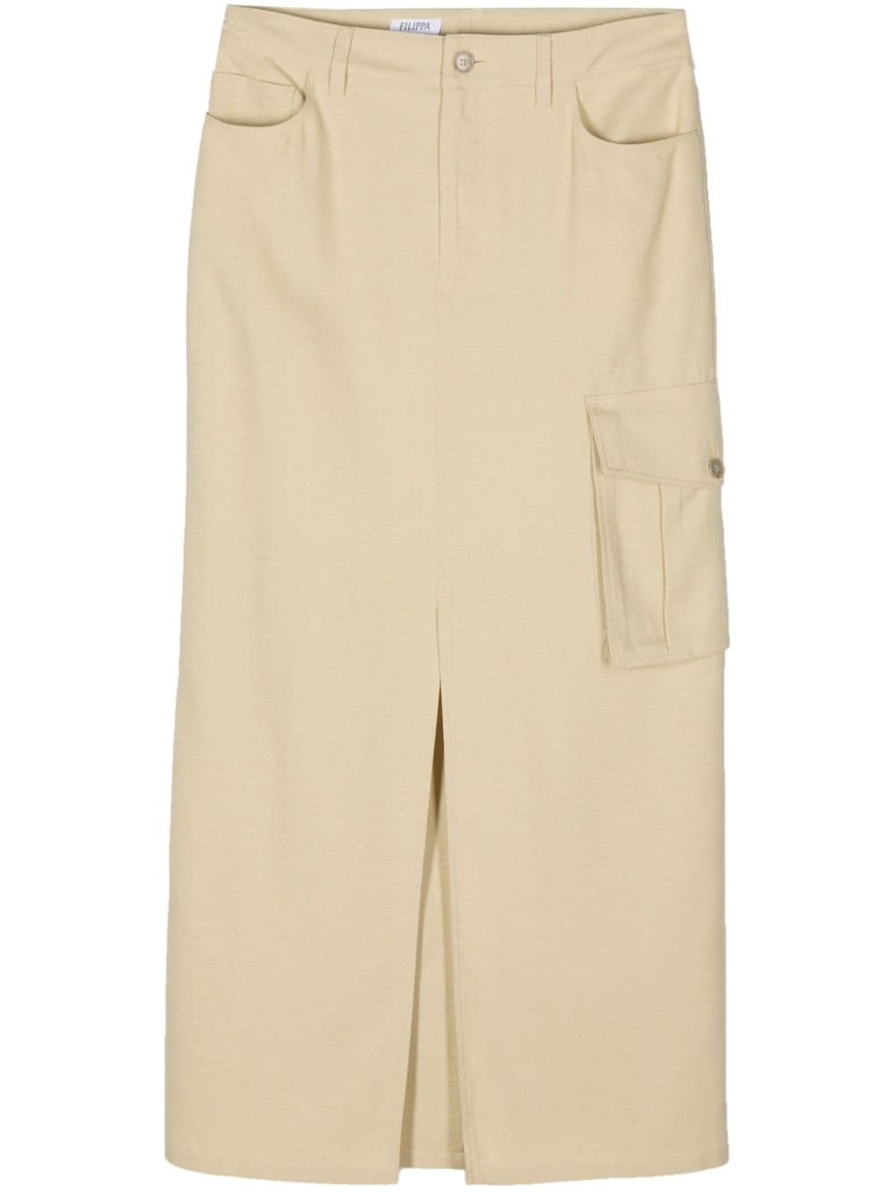 - Crepe Cargo Skirt
