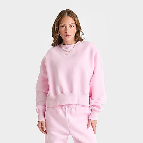 Women's Sportswear Phoenix Fleece Oversized Crewneck Sweatshirt in Pink Foam/Sail