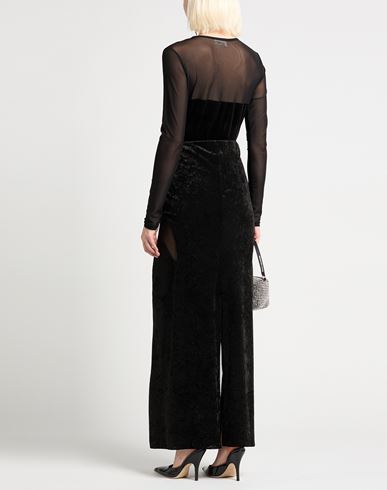 Woman Maxi skirt Black Size S Polyester, Elastic fibres