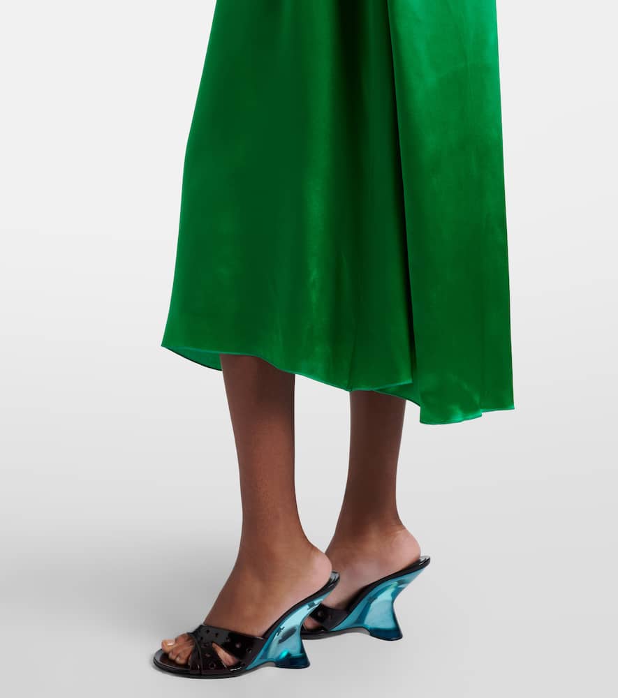 Silk satin midi dress
