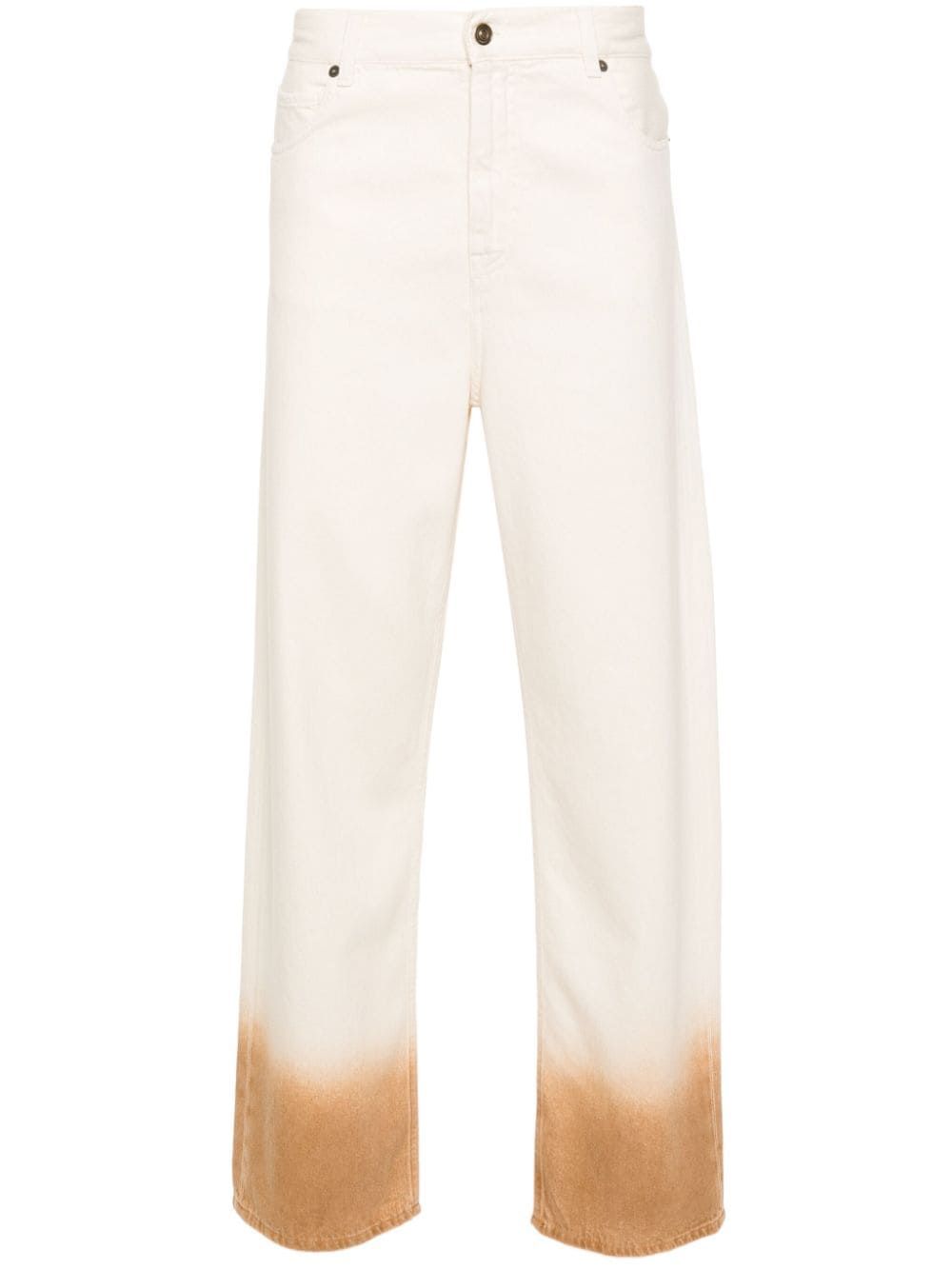 Straight Jeans With Dip-dye Effect