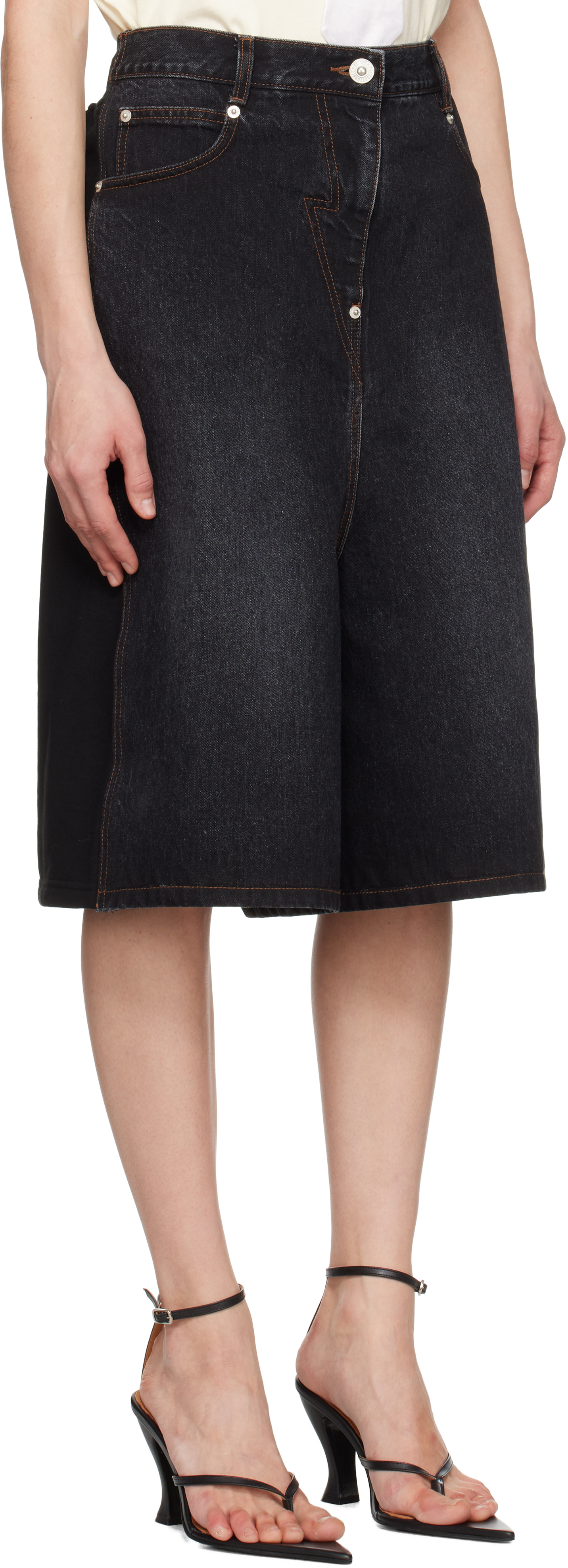 Pushbutton Black Hybrid Regular Skort