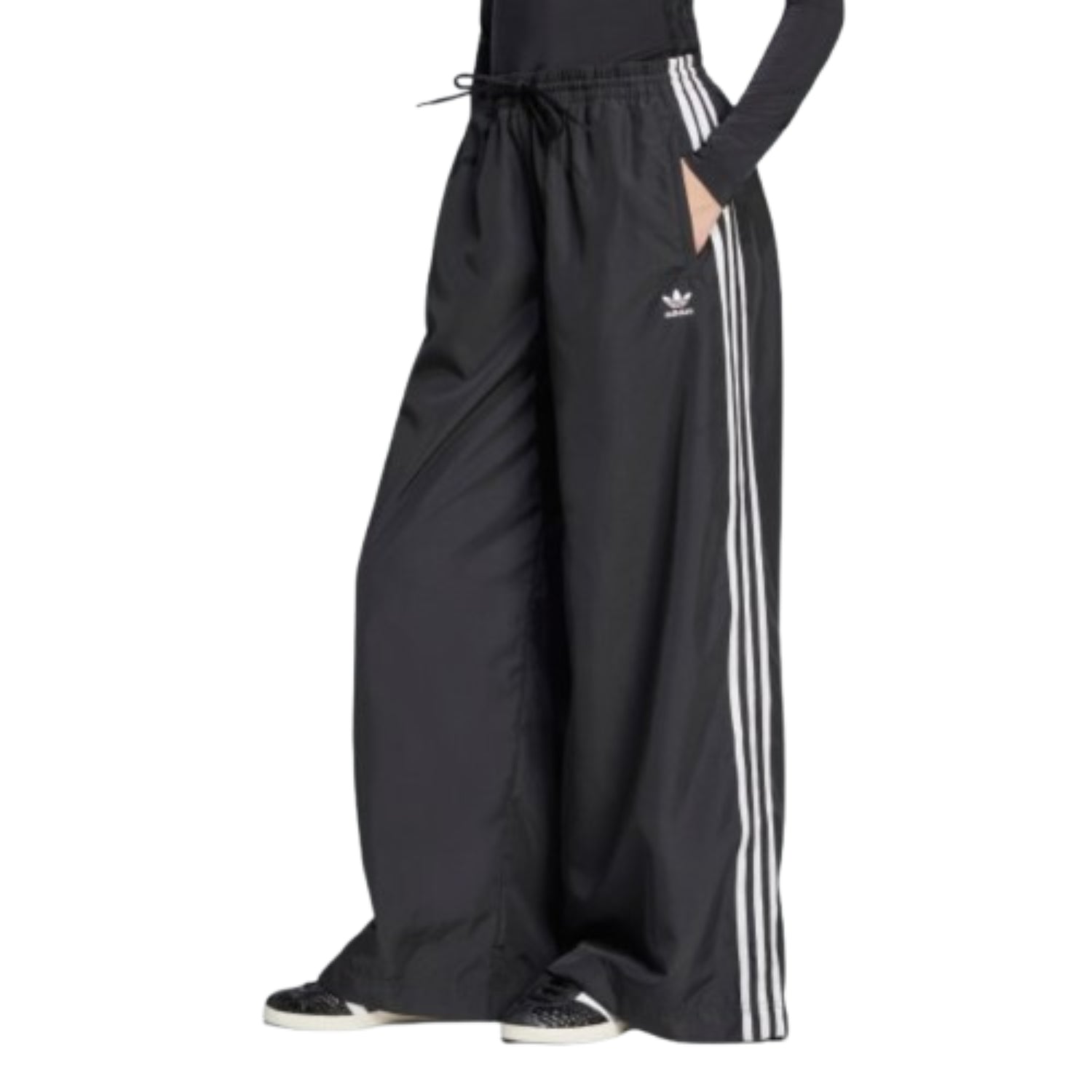 (WMNS) adicolor Firebird Oversized Track Pants 'Black White'
