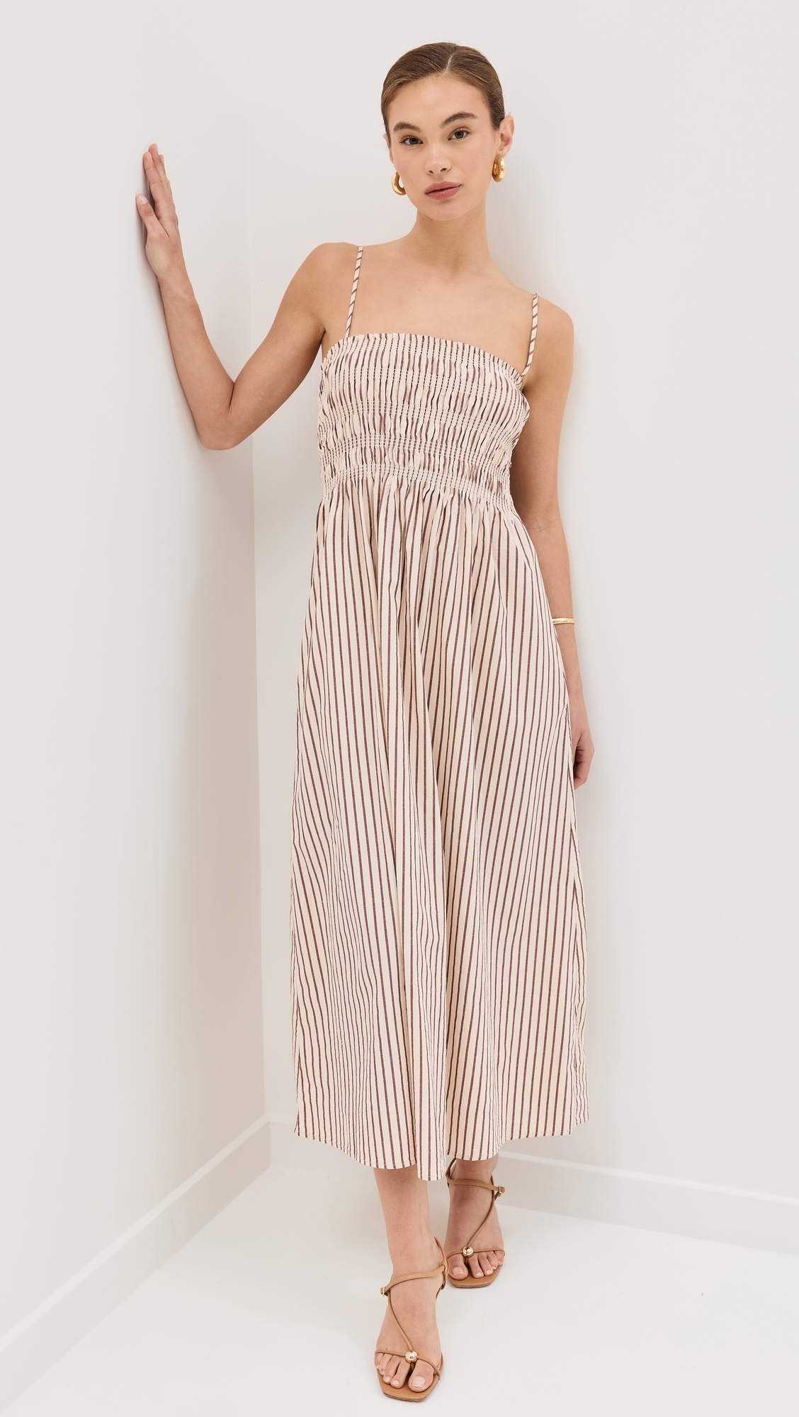 Bianca Dress Tiramisu Stripe