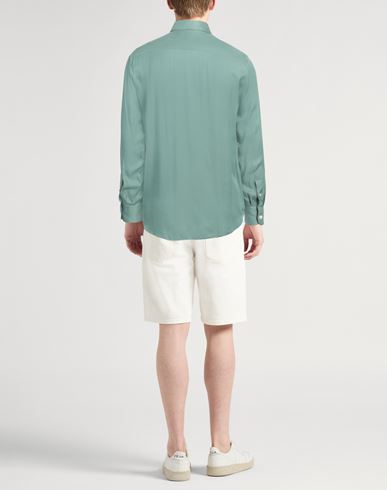 Pt Torino Man Shirt Sage green Size 15 ¾ Viscose