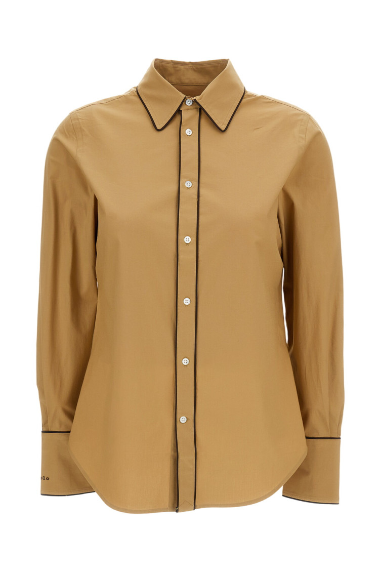 Shirts Beige Cotton Elastane - Women