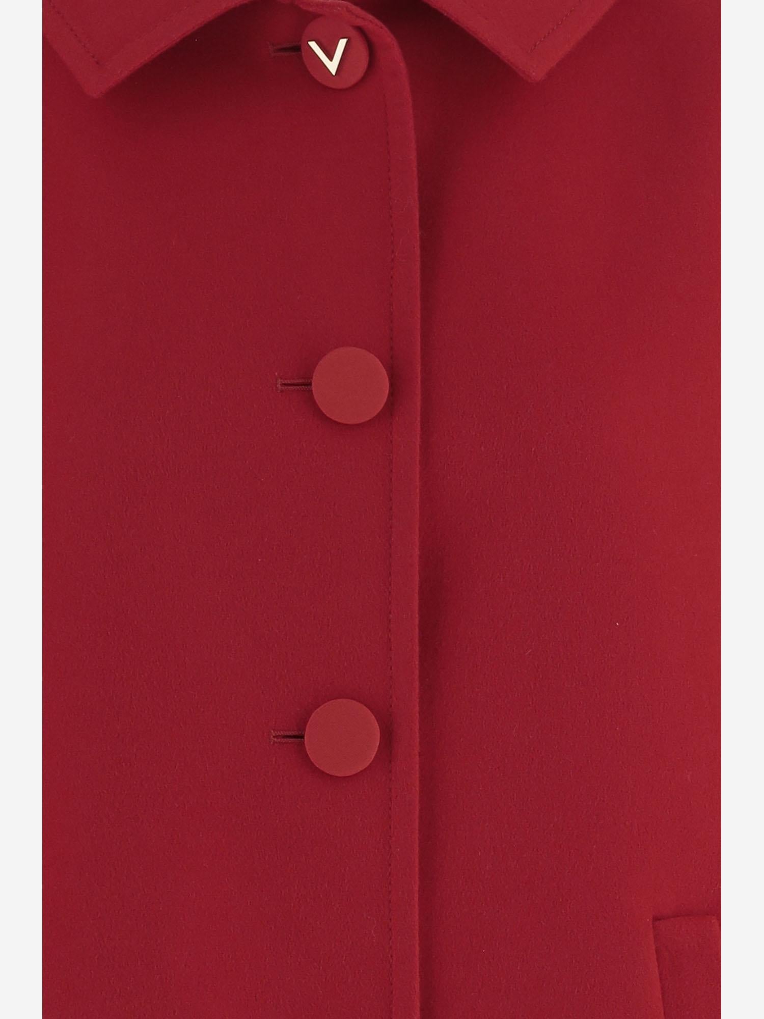 Wool and Cashmere Coat — Red