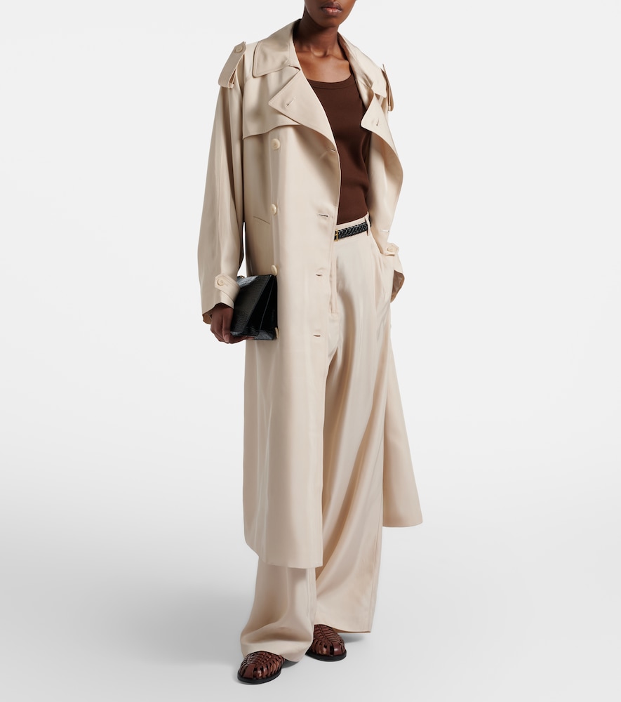 Veyron ovesized twill trench coat