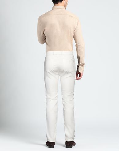 Barmas Man Pants White Size 33 Cotton, Elastane