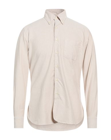 Man Shirt Beige Size M Cotton