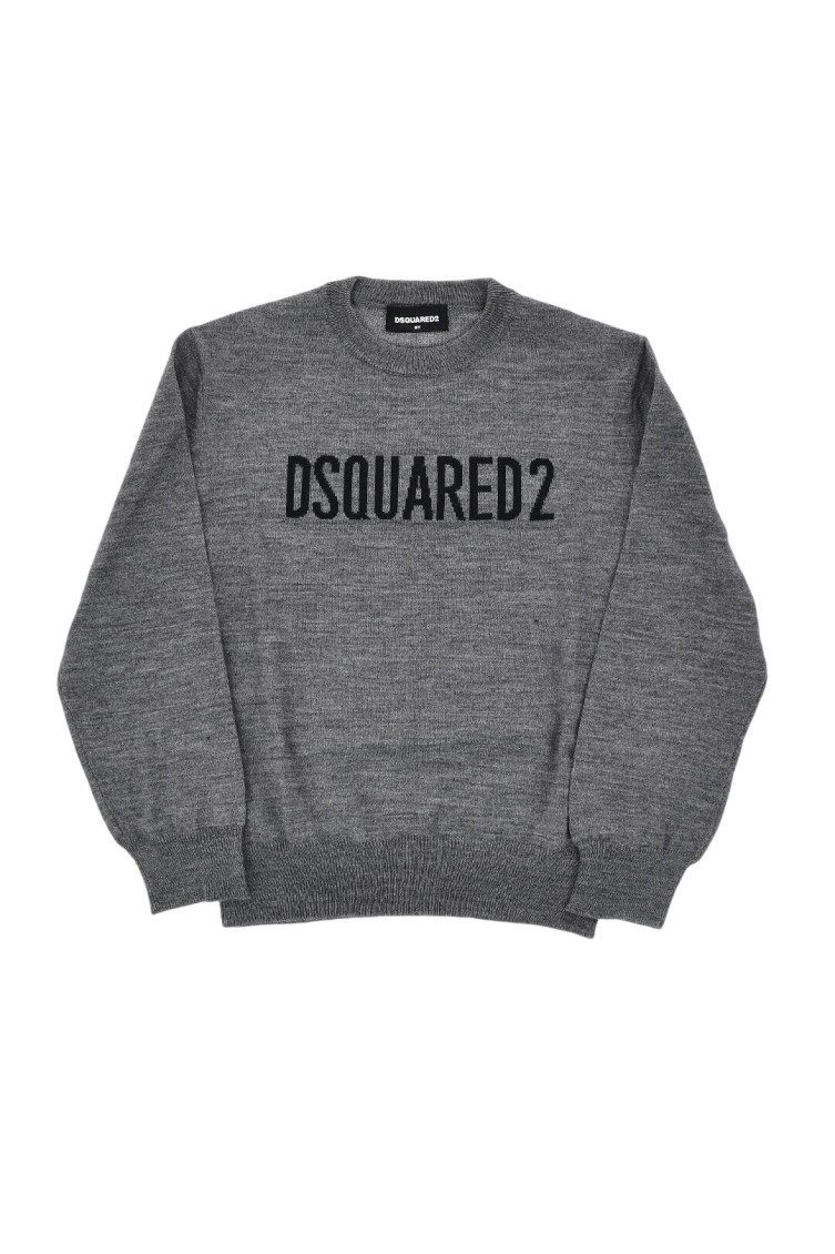 Boys Grey Logo Sweater