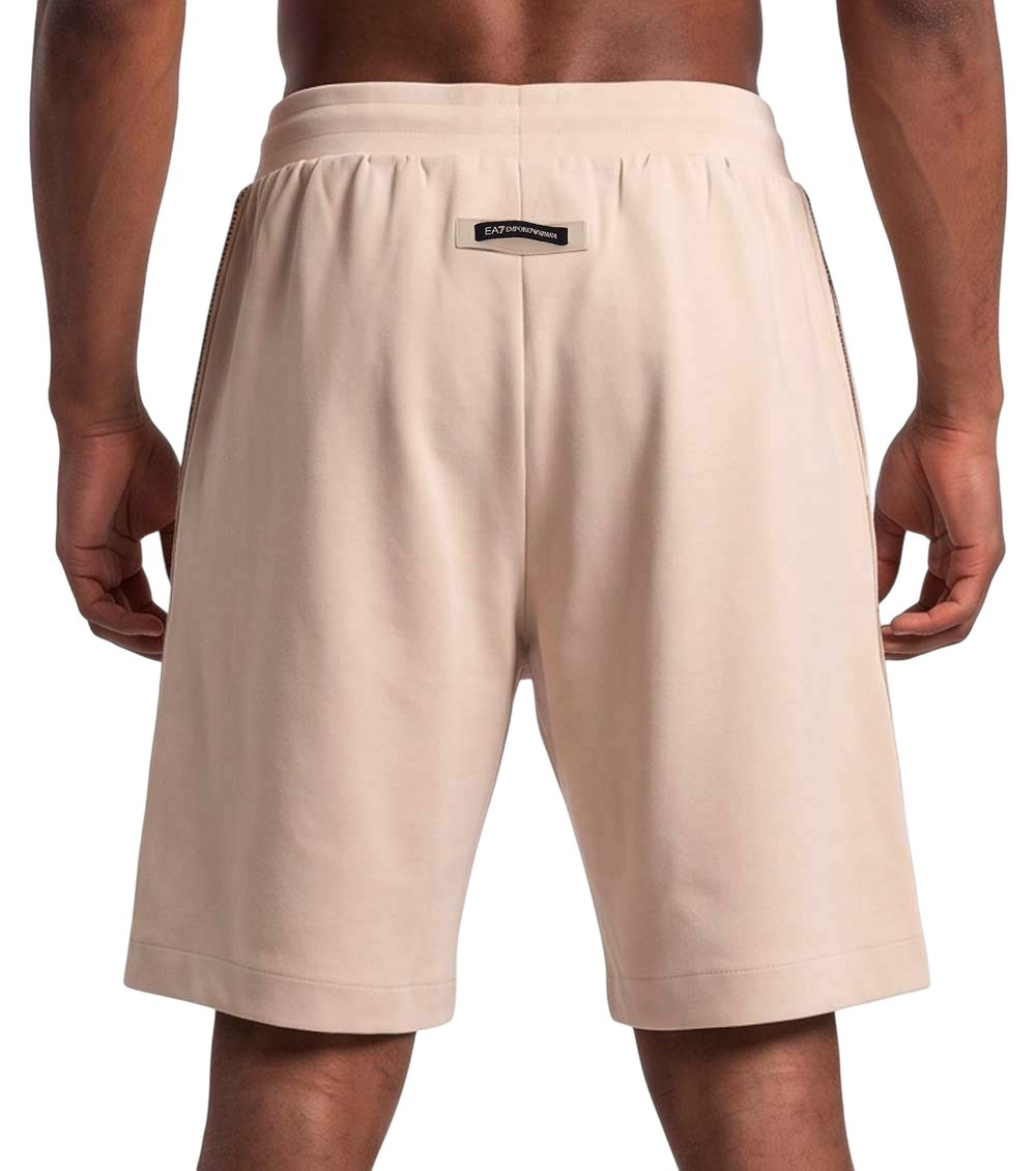 Beige Logo Shorts