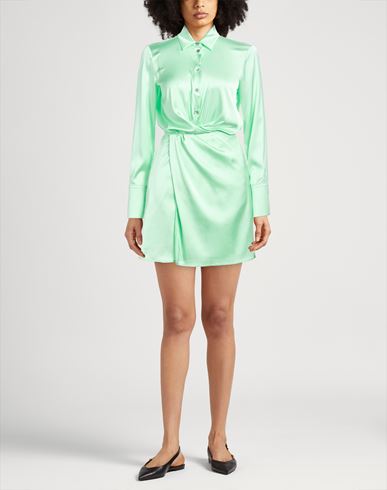 Woman Mini dress Light green Size 4 Viscose, Polyamide, Elastane