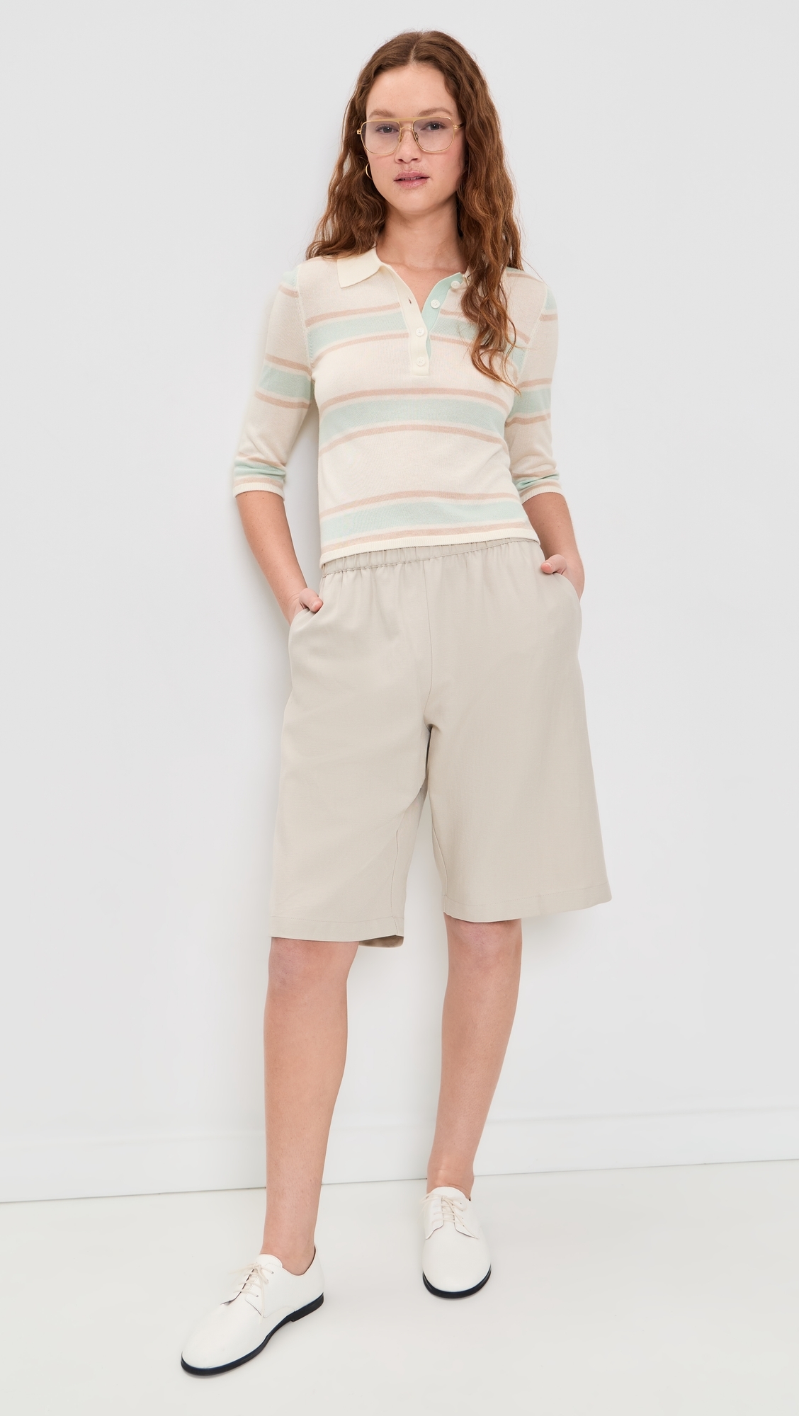 The Range Polo Top Light Mint Combo