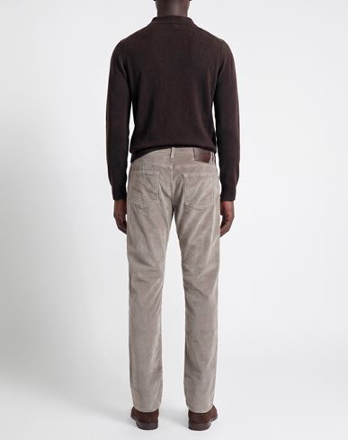 Man Pants Taupe Size 36 Cotton, Modal, Elastane