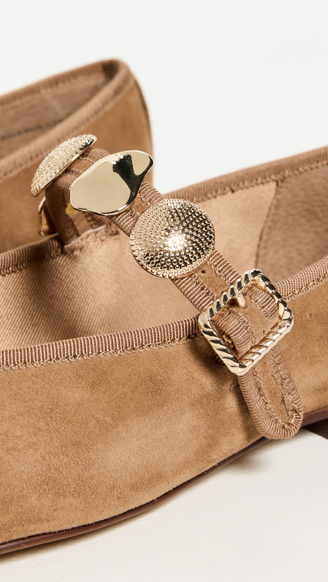 Relan Flats Light Brown Suede