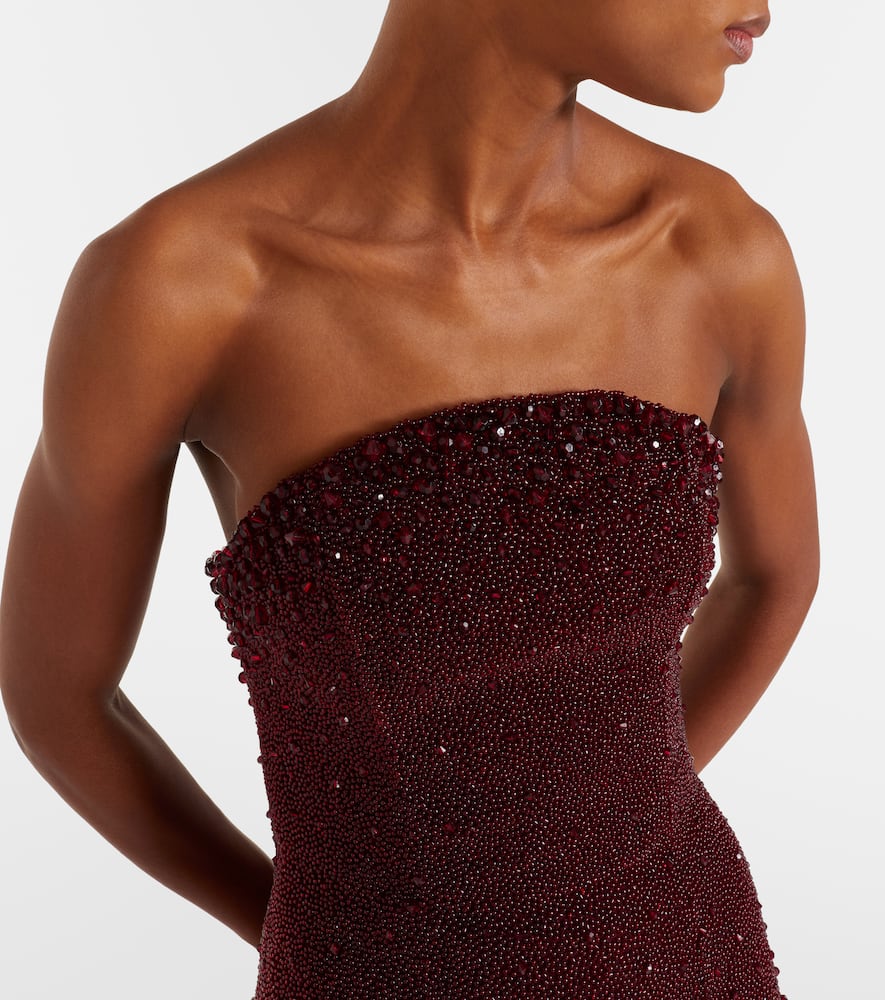 Tina embellished strapless gown