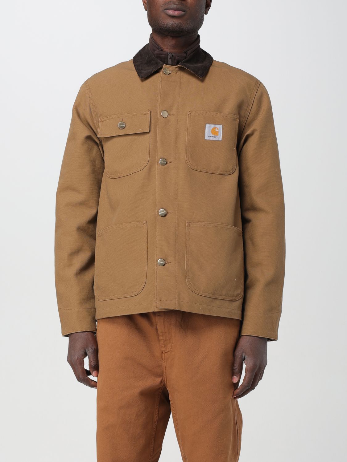Coat Men color Brown
