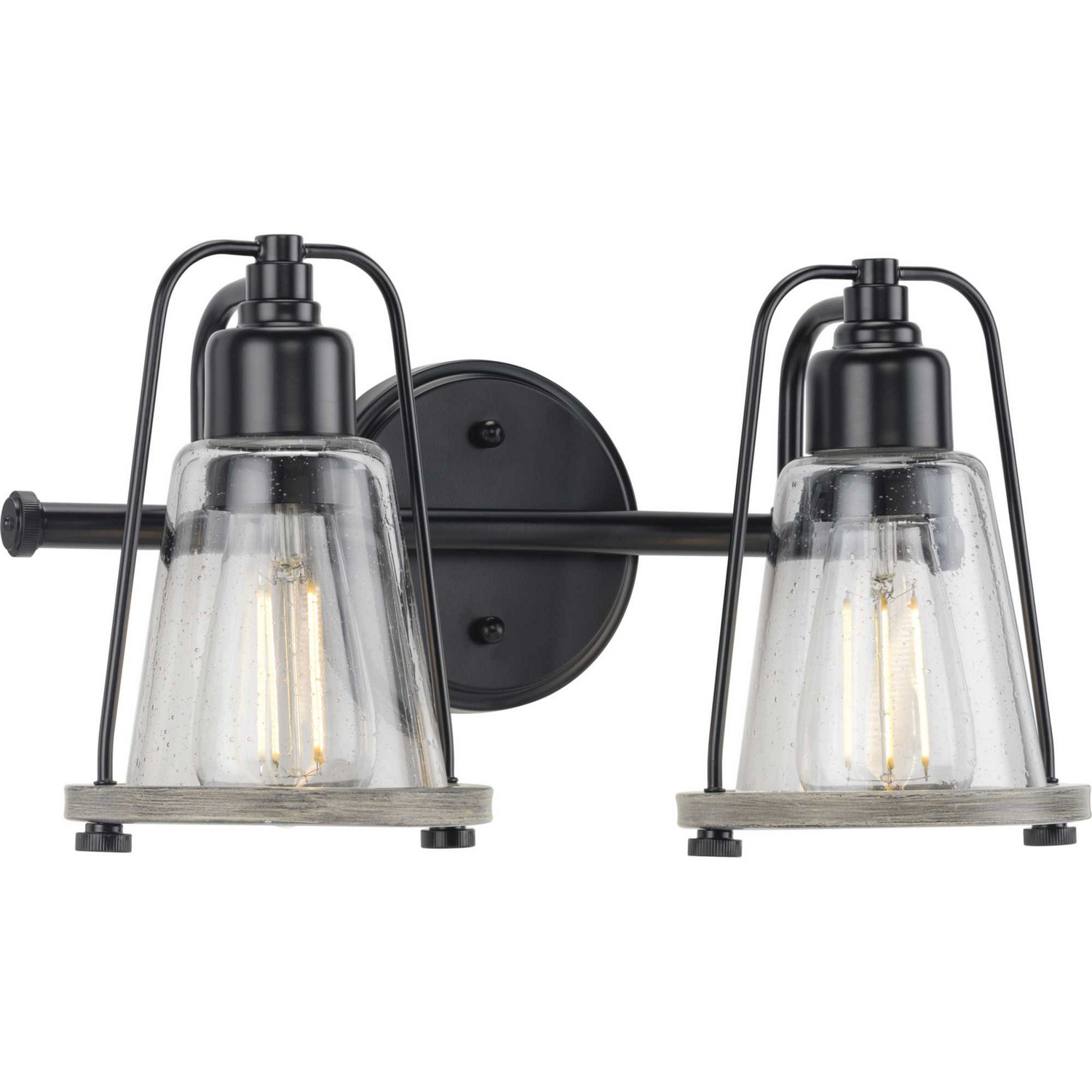 Matte Black Two Light Bath Bracket from the Conway Collection