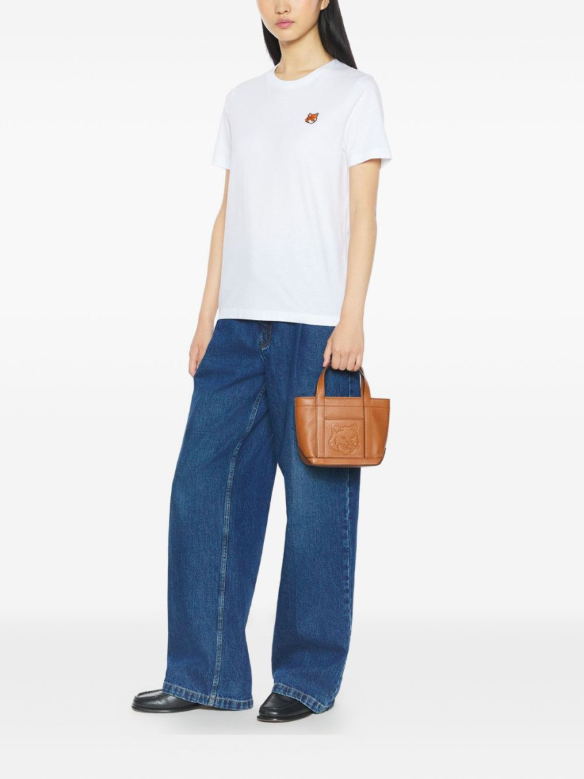 White Fox Head cotton t-shirt