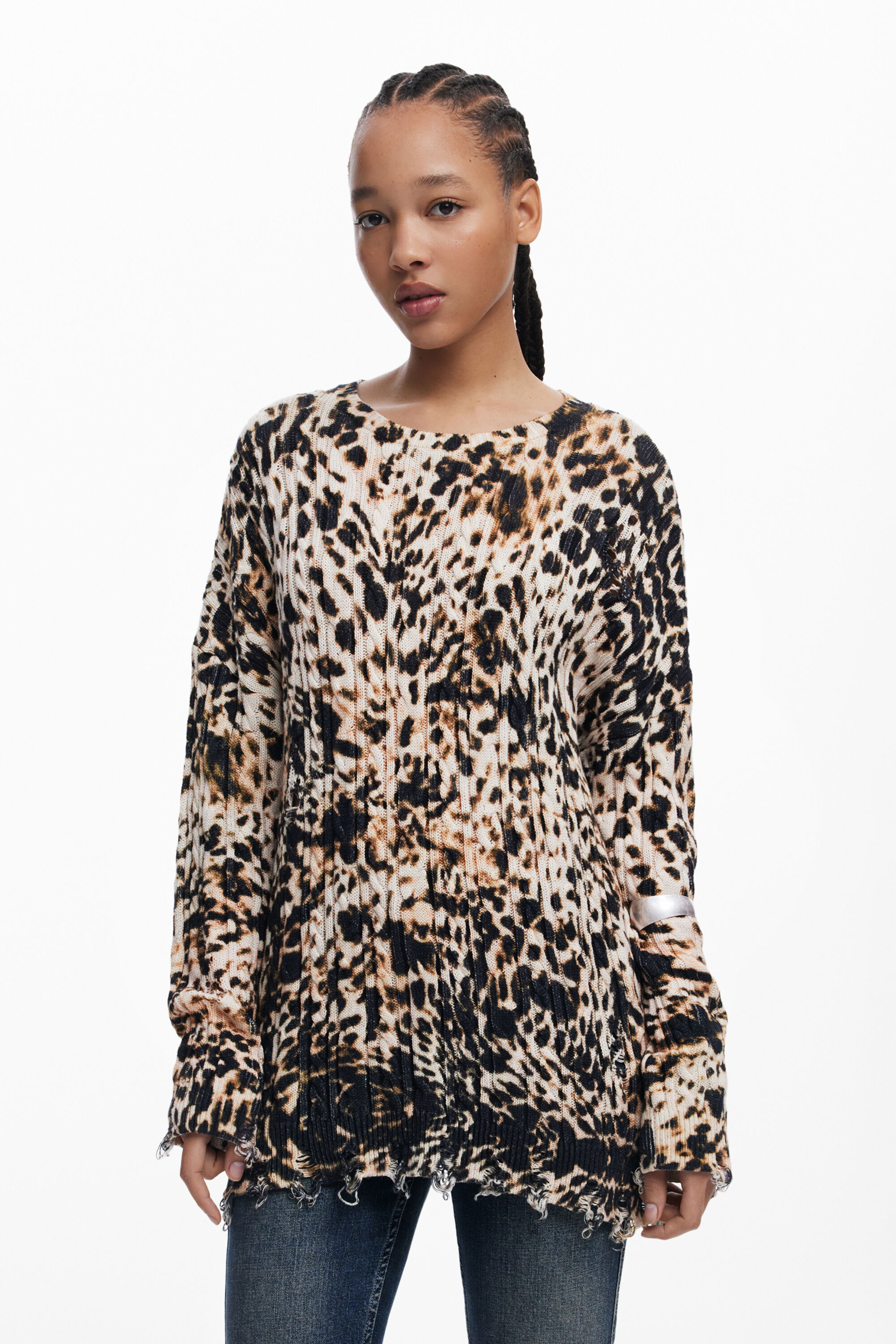 Animal print sweater