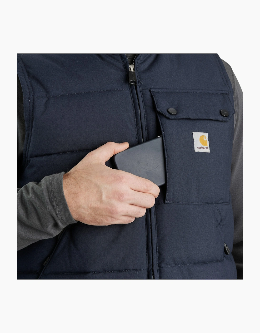 Men's Carhartt Mens Puffer Gilets WIP Rain Defender Insulated Montana Loose Fit Vest - Navy - : 44/Regular